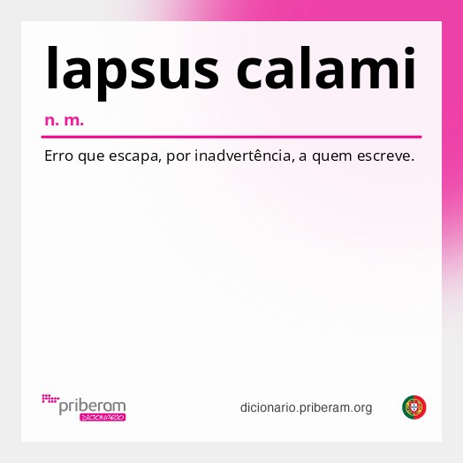 Significado de lapsus calami